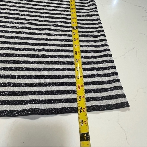 Maje Rushour Metallic Striped Long Sleeve Keyhole Stretch Knit Mini Dres… - Picture 11 of 15